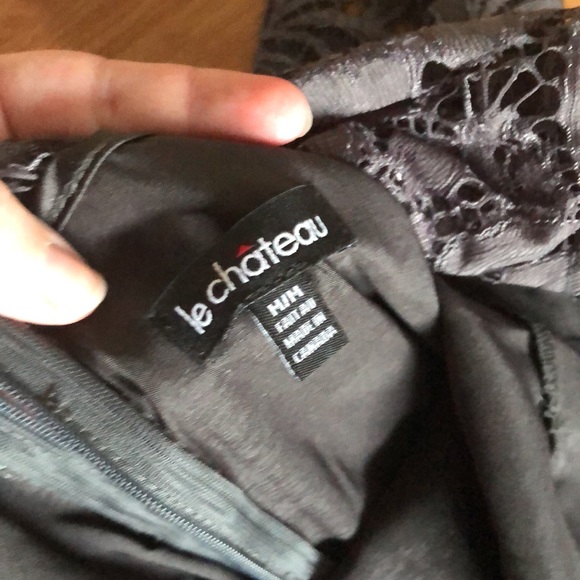 Grey Lace Dress with Built in Slip - Picture 7 of 9